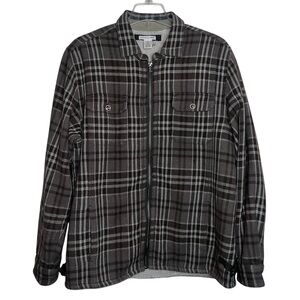 Carbon2Cobalt Plaid Sherpa Lined Zip Up Jacket Size Medium